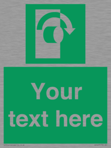 Custom Turn Clockwise Sign